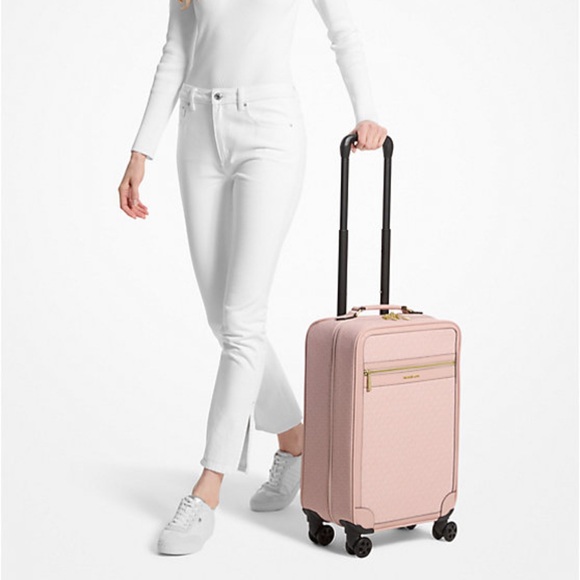 Michael Kors Small Signature Logo Suitcase in LT Powder Blush - Picture 4 of 12